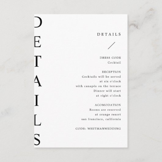 超モダン詳細結婚エンクロージャカード エンクロージャーカード (正面)