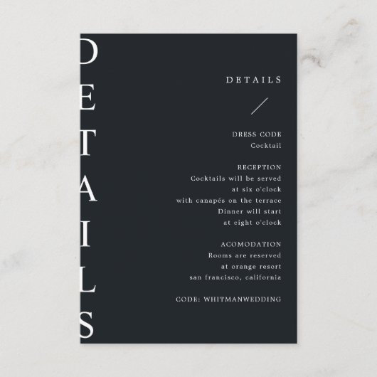 超モダン詳細結婚エンクロージャカード エンクロージャーカード (正面)