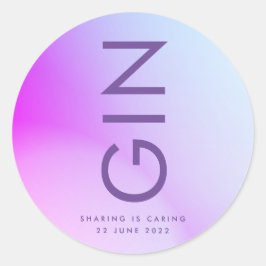 超モダン グラデーション パープル 秋 ウェディング ラウンドシール