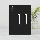 超モダン ミニマル ブラック＆ホワイト テーブルナンバーN セーブザデート (スタンド正面)