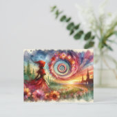 超リアルフローラポータルの水彩 ポストカード (スタンド正面)