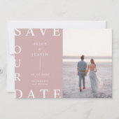 超レイモダンアウト写真の保存日付 招待状 (正面)