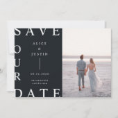 超レイモダンアウト写真の保存日付 招待状 (正面)