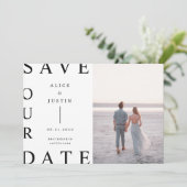 超レイモダンアウト写真の保存日付 招待状 (スタンド正面)