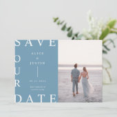 超レイモダンアウト写真の保存日付 招待状 (スタンド正面)