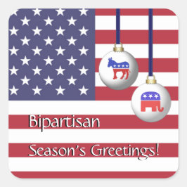 超党派の選挙ホリデーシーズンの挨拶 スクエアシール