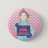 超出力 缶バッジ (正面)