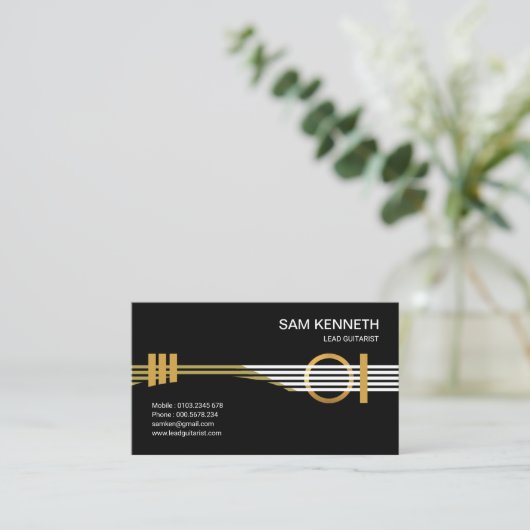 超創造的な未来派のギタリストのミュージシャン 名刺 (スタンド正面)