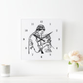 超化学クール者の壁時計 スクエア壁時計 (ホーム)