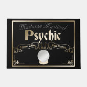 超占い師の神秘的なハロウィーンの金ゴールド ドアマット (正面)