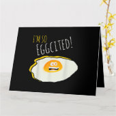 超卵興奮！割れたハッピー＆ワクワク卵GIF カード (黄色い花)