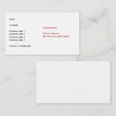 超厚い報酬の紙 名刺 (正面/裏面)