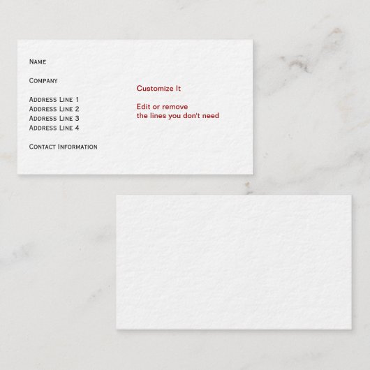 超厚い報酬の紙 名刺 (正面/裏面)