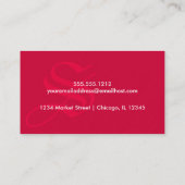 超厚い色の中心紙、名刺 名刺 (裏面)