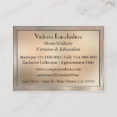 超厚いDumot Luxueuxのヴィンテージ 名刺 (裏面)