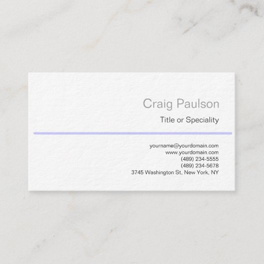 超厚チャーム白黒ブルービジネスカード 名刺 (正面)