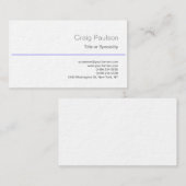 超厚チャーム白黒ブルービジネスカード 名刺 (正面/裏面)