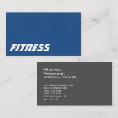 超厚ブルーグレーフィットネススポーツ名刺 名刺 (正面/裏面)
