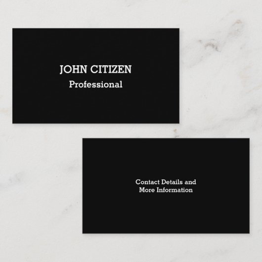 超厚プレミアムプロフェッショナルブラック 名刺 (正面/裏面)