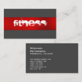 超厚レッドグレーフィットネススポーツ名刺 名刺 (正面/裏面)