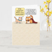 超大国おもしろいの可愛い猫誕生日 カード (黄色い花)