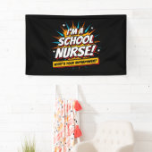 超大国おもしろい学校のナース評価 横断幕 (インサイチュ)