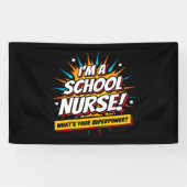 超大国おもしろい学校のナース評価 横断幕 (横)