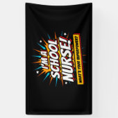 超大国おもしろい学校のナース評価 横断幕 (縦)