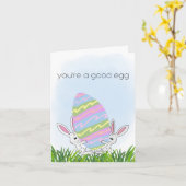 超大型イースター卵 カード (黄色い花)