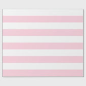 超大型ライトピンクと白ストライプ色 ラッピングペーパー (フラット)