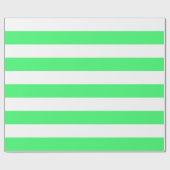 超大型淡い緑と白のストライプ ラッピングペーパー (フラット)