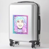 超大型14インチx 14インチカットカスタムビニールステッカー シール (スーツケース)