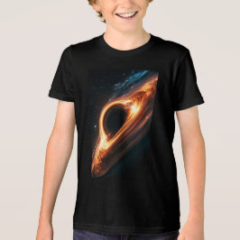 超大質量ブラックホールの降着円盤 スペースアート トライブレンドTシャツ