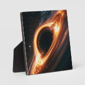 超大質量ブラックホールの降着円盤 スペースアート フォトプラーク (正面)