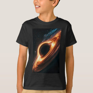 超大質量ブラックホールの降着円盤 スペースアート Tシャツ