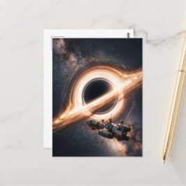 超大質量ブラックホールを航行する宇宙船 ポストカード