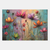 超実鮮やかフローラ装飾紙セット ラッピングペーパーシート (正面2)