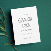 超小モダン極主義プレーンアールデコ結婚ズ セーブザデート