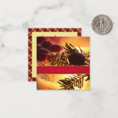 超小型クリスマス紙グリーティングカード ノートカード (正面/裏面インサイチュ)