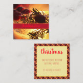 超小型クリスマス紙グリーティングカード ノートカード (正面/裏面)