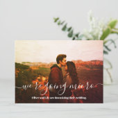 超小型結婚式 縮小 フォト シンプル スクリプト 案内状 (スタンド正面)