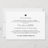 超小型結婚式 縮小 フォト シンプル スクリプト 案内状 (裏面)