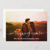 超小型結婚式 縮小 フォト シンプル スクリプト 案内状 (正面/裏面)