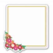 超小型3" x 3"カットカスタムビニールステッカー シール (正面)