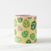 超少女の葉柄 ツートーンマグカップ (中央)