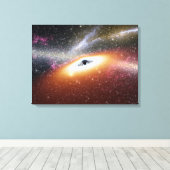 超巨大ブラックホールのイラストレーション キャンバスプリント (インサイチュ (ウッドフロア))