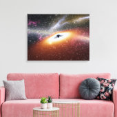 超巨大ブラックホールのイラストレーション キャンバスプリント (インサイチュ (リビング))