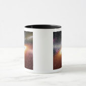 超巨大ブラックホールのイラストレーション マグカップ (中央)