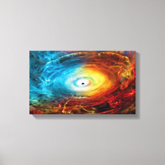 超巨大ブラックホールイラストレーション キャンバスプリント (正面)