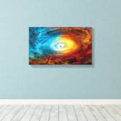 超巨大ブラックホールイラストレーション キャンバスプリント (インサイチュ (ウッドフロア))